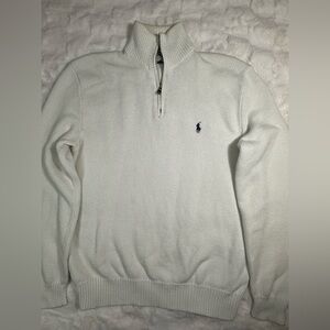 Polo by Ralph Lauren Men's Cream Zip-Up Sweater